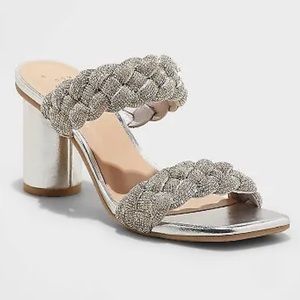 A New Day Braided Rhinestone Heels